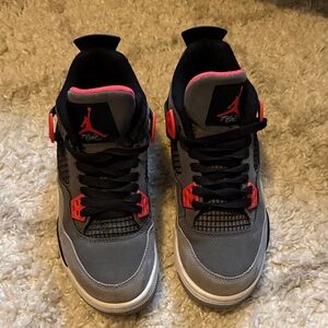 Nike Jordan 4 Retro Infrared Gray and Red boy sneakers
